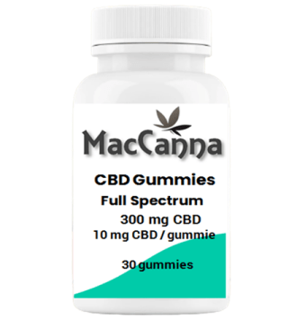 MacCanna CBD Gummies Full Spectrum 300mg-30 gummies