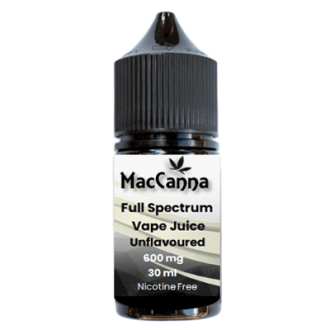 MacCanna CBD Vape 600mg-30ml Full Spectrum (Unflavoured)
